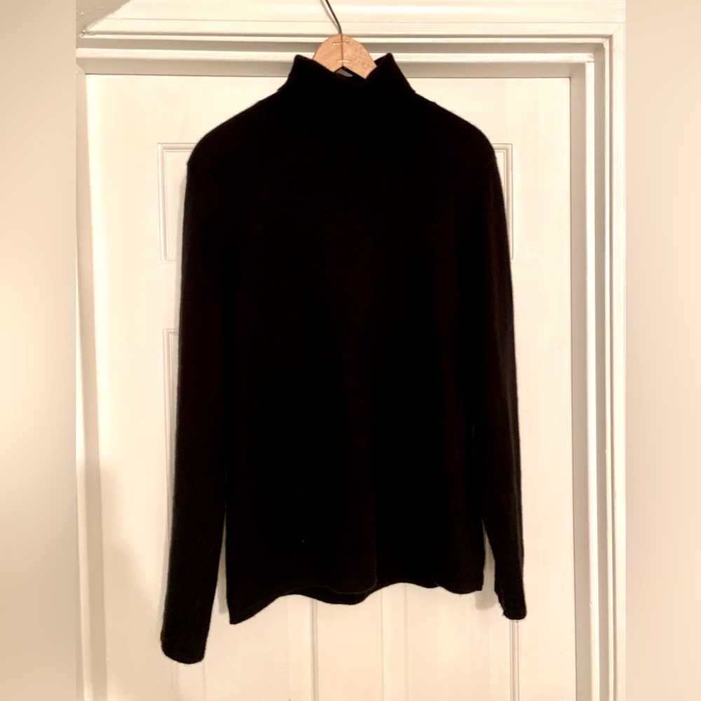 Black Cashmere Turtleneck Sweater
